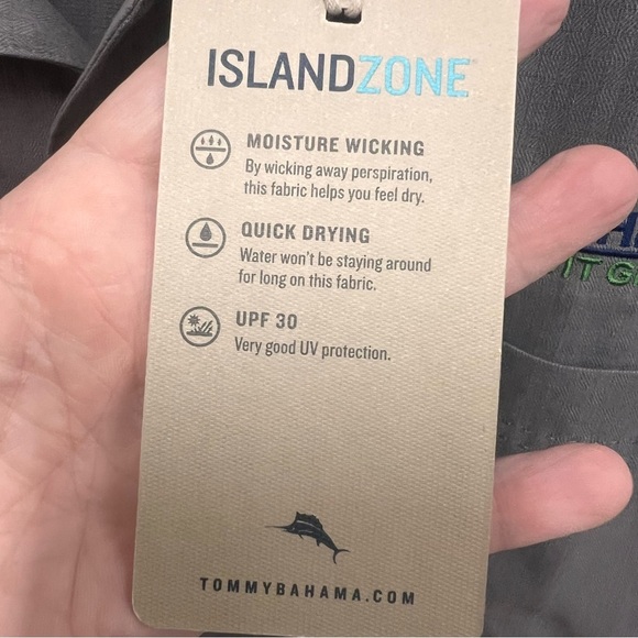 NWT Tommy Bahama Coastal Breeze Check Dockside Grey Island Zone Button Down 3XLT - Picture 7 of 12